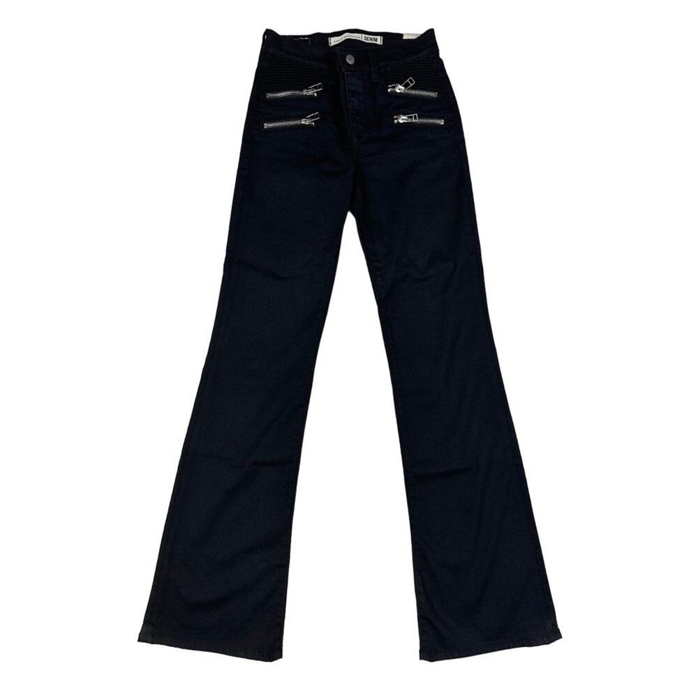 Lovers + Friends - Bailey Flare Moto Jeans in Black